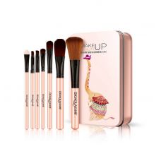 Набір кистей в металевій коробці BIOAQUA makeup brush set peach (7шт)