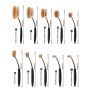 Набор кистей-щеточек для макияжа профессиональный ANMOR Professional makeup brush set Oval черный (10шт)