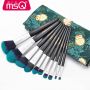 Набор кистей для макияжа профессиональный MSQ Professional makeup brush set OWL зеленый (10шт)
