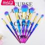 Набір пензлів для макіяжу професійний MSQ Professional makeup brush set Mermaid градієнт (8шт)