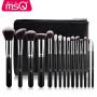 Набор кистей для макияжа профессиональный MSQ Professional makeup brush set All Black черный (15шт)