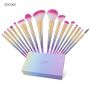 Набор кистей для макияжа профессиональный DOCOLOR Professional makeup brush set Fantasy градиент  (16шт)