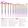 Набор кистей для макияжа профессиональный DOCOLOR Professional makeup brush set Fantasy градиент  (16шт)