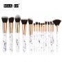 Набор кистей для макияжа MAANGE makeup brush set Marble серый (10шт)