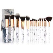 Набор кистей для макияжа MAANGE makeup brush set Marble серый (10шт)