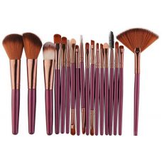 Набор кистей для макияжа MAANGE makeup brush set Wood фиолетовый (18шт)