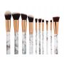Набір пензлів для макіяжу MAANGE makeup brush set Marble сірий (10шт)
