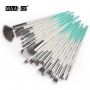 Набор кистей для макияжа MAANGE makeup brush set Metal Gradient бирюзовый (20шт)