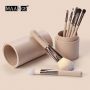 Набор кистей для макияжа в тубусе MAANGE makeup brush set пудровый (7шт)