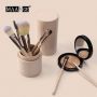 Набор кистей для макияжа в тубусе MAANGE makeup brush set пудровый (7шт)