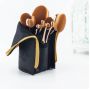 Набор кистей-щеточек для макияжа профессиональный ANMOR Professional makeup brush set Oval черный (10шт)