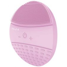 Вібруюча силіконова водостійка щітка BlingBelle Pink для чищення шкіри обличчя з бездротовою зарядкою рожева