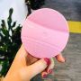 Вибрирующая силиконовая водостойкая щетка BlingBelle Pink для чистки кожи лица с беспроводной зарядкой розовая