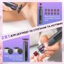 Electric Foot Callus Remover GMC-255 - электрическая пилка для педикюра и маникюра 2-в-1 с LED-дисплеем — аппарат для удаления мозолей, натоптышей и ухода за ногтями + 10 насадок + 20 абразивных дисков в комплекте