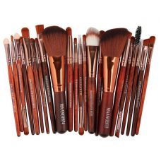Набор кистей для макияжа MAANGE makeup brush set Wood коричневый (22шт)