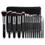 Набор кистей для макияжа профессиональный MSQ Professional makeup brush set All Black черный (15шт)