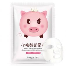 Маска-салфетка для лица йогуртовая IMAGES Piggy Yogurt Refreshing White (25г)