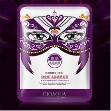 Маска-серветка для обличчя омолоджуюча карнавальна фіолетова BIOAQUA Noble Temperament Surface Film Moist Plump (30г)