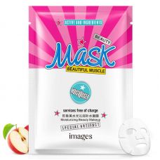 Маска-салфетка для лица увлажняющая с яблоком IMAGES Beautiful Muscle Mask (25г)