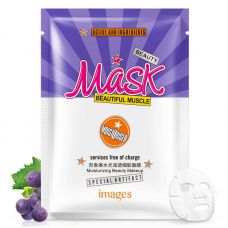 Маска-серветка для обличчя зволожуюча з виноградом IMAGES Beautiful Muscle Mask (25г)