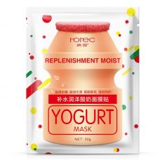 Маска-салфетка увлажняющая и питательная ROREC Replenishment Moist Yogurt Mask (30г)