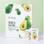 Набор масок для лица восстанавливающая и сужающая поры с авокадо BIOAQUA Shea Mask (5г*8шт)