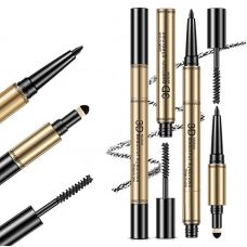 Набір для моделювання брів 3 в 1 коричневий BIOAQUA 3D Multiple Beautiful Eyebrows Three in One #12