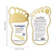 Маска-носочки для ног коллагеновая увлажняющая SADOER Collagen Anti-Aging Foot Mask (40 мл, пара)
