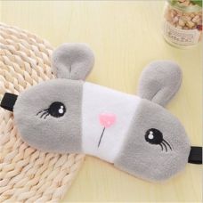 Маска для сну з охолоджуючим гелевим вкладишем Зайчик сіра